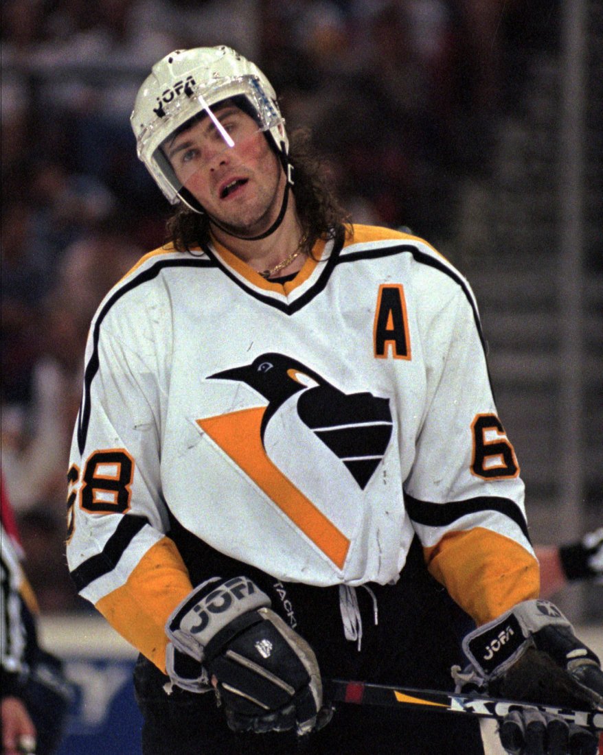 Jaromír Jágr v dresu Pittsburgh Penguins, za které